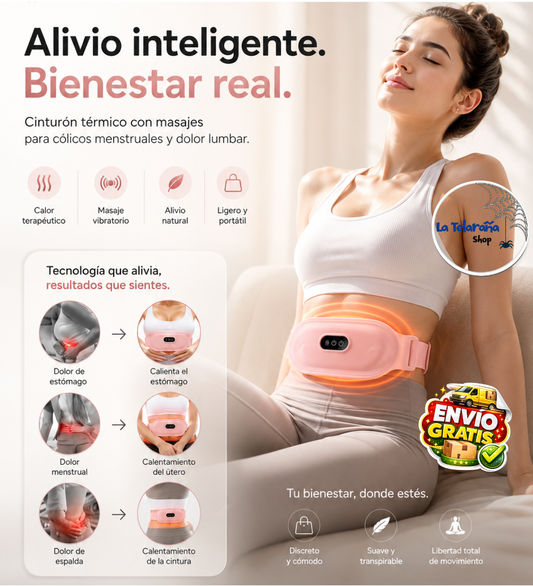 Cinturón Térmico con Masajes para Cólicos Menstruales