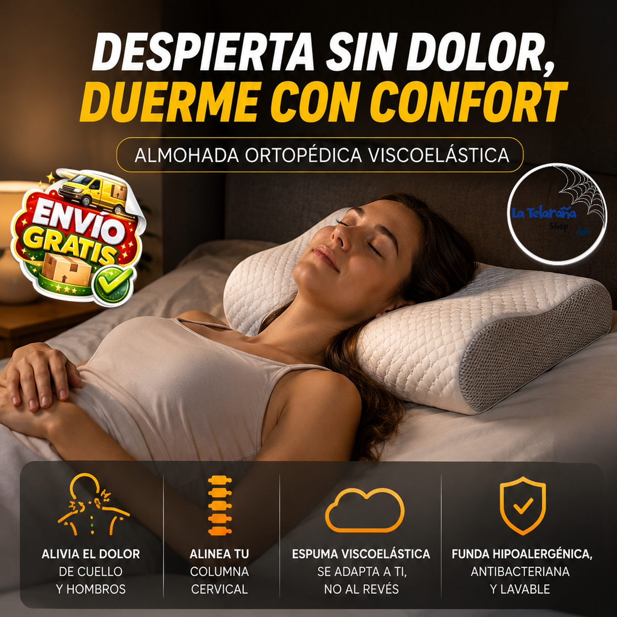 ALMOHADA ERGONÓMICA ORTOPEDICA PACK2